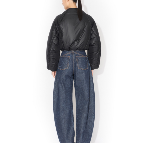 Alaïa Nylon Pleated Bomber - ALAÏA Jackets - Laser Cut Luxury - Shop at Coveti