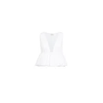Alaïa Openwork Cotton Peplum Top - ALAÏA Tops - Laser Cut Luxury - Shop at Coveti