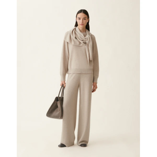 Fabiana Filippi Wool and Silk Trousers with Sequins in Cachà, view 2