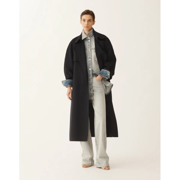 Fabiana Filippi Water-Marbled Denim Pants, view 2