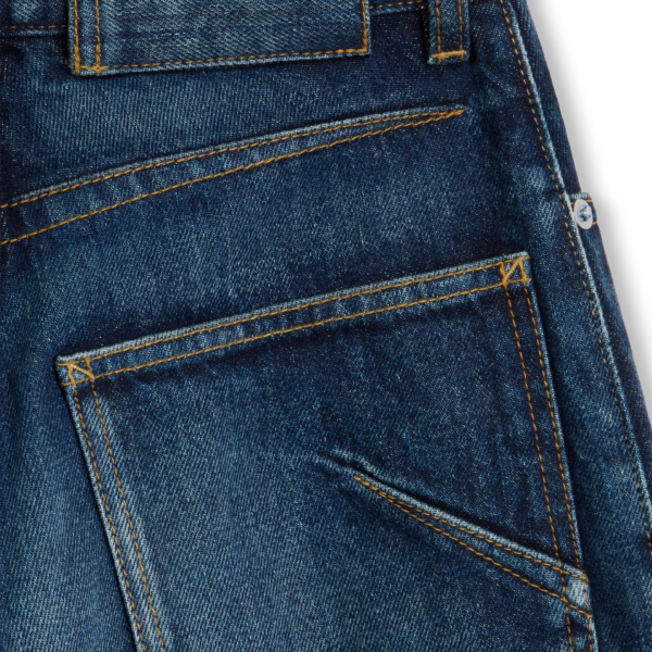 Alaïa Palazzo Denim Jeans - ALAÏA Pants - Laser Cut Luxury - Shop at Coveti