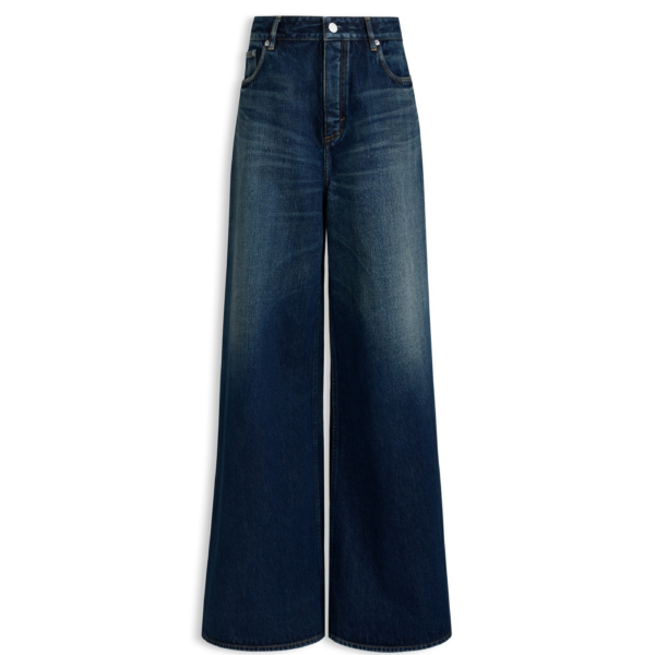 Alaïa Palazzo Denim Jeans - ALAÏA Pants - Laser Cut Luxury - Shop at Coveti