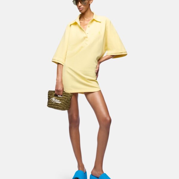 Pale yellow mini dress