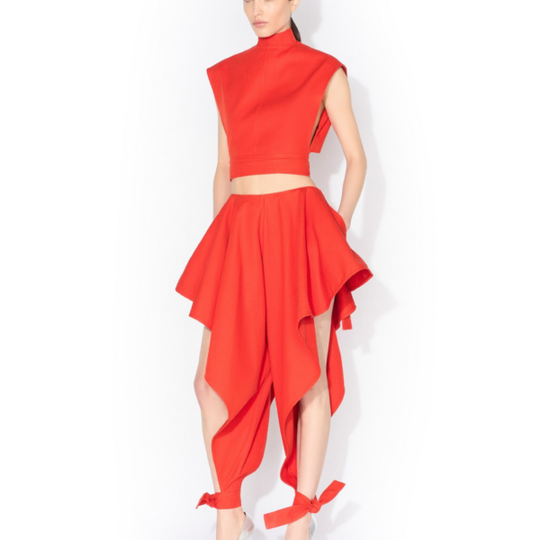 Alaïa Panelled Cotton Pants - ALAÏA Pants - Laser Cut Luxury - Shop at Coveti