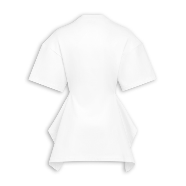 Alaïa Panelled Cotton T Shirt - ALAÏA Tops - Laser Cut Luxury - Shop at Coveti