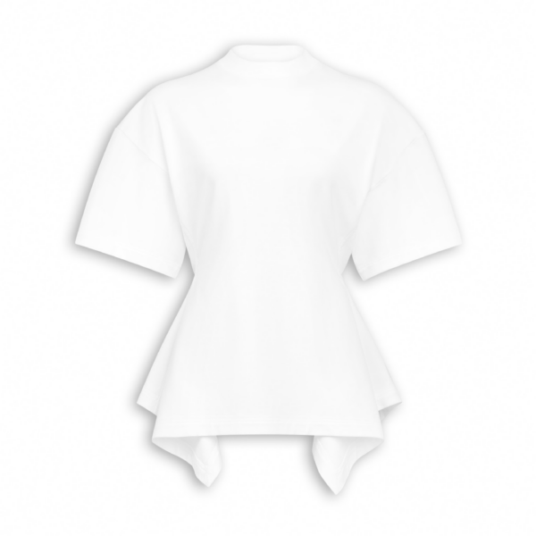 Alaïa Panelled Cotton T Shirt - ALAÏA Tops - Laser Cut Luxury - Shop at Coveti