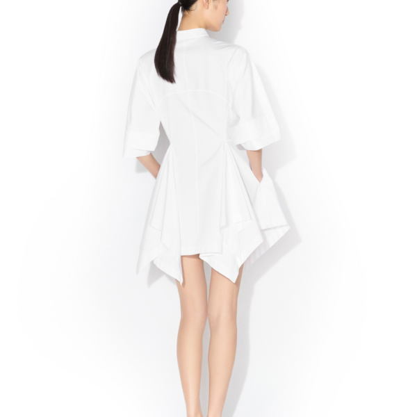 Alaïa Panelled Poplin Dress - ALAÏA Dresses - Laser Cut Luxury - Shop at Coveti