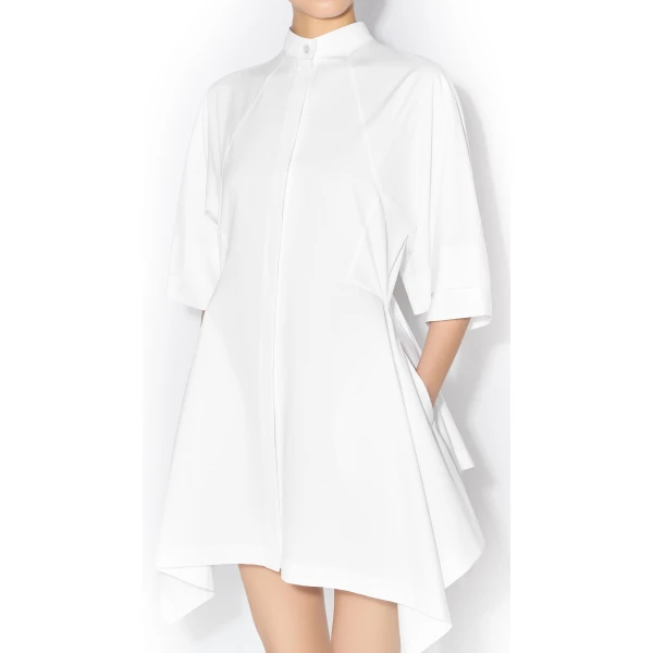 Alaia Panelled Poplin Dress, view 4