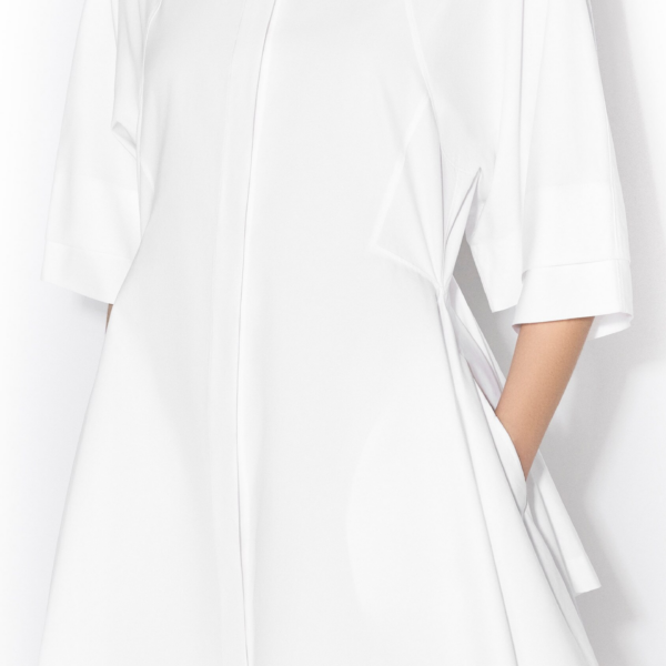 Alaïa Panelled Poplin Dress - ALAÏA Dresses - Laser Cut Luxury - Shop at Coveti