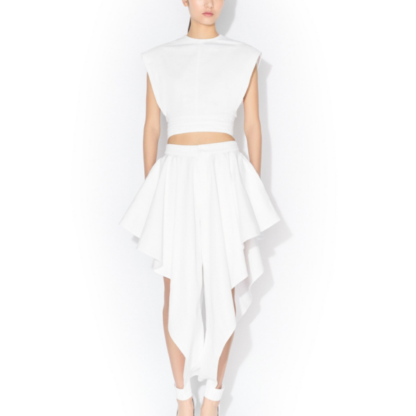 Alaïa Panelled White Jeans - ALAÏA Pants - Laser Cut Luxury - Shop at Coveti