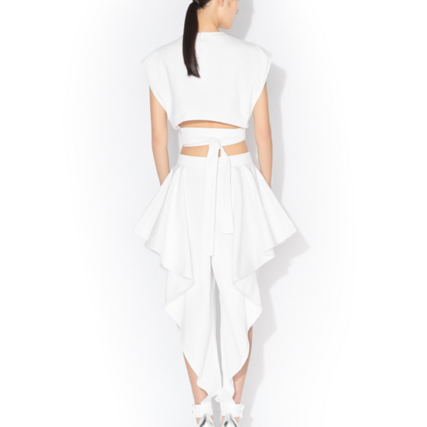 Alaïa Panelled White Jeans - ALAÏA Pants - Laser Cut Luxury - Shop at Coveti