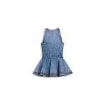 Alaïa Peplum Denim Top - ALAÏA Pants - Laser Cut Luxury - Shop at Coveti