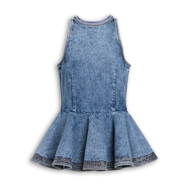 Alaïa Peplum Denim Top - ALAÏA Pants - Laser Cut Luxury - Shop at Coveti