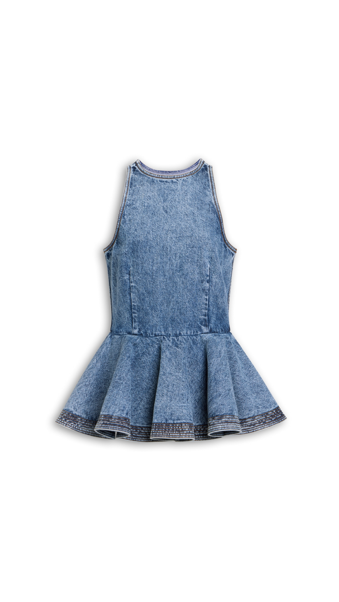 Alaïa Peplum Denim Top - ALAÏA Pants - Laser Cut Luxury - Shop at Coveti Alaïa Peplum Denim Top - ALAÏA Pants - Laser Cut Luxury - Shop at Coveti