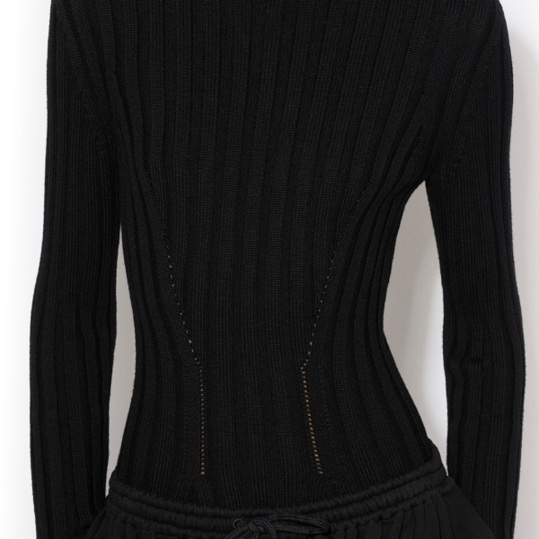 Alaïa Peplum Fleece Pants - ALAÏA Pants - Laser Cut Luxury - Shop at Coveti