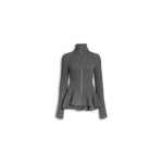 Alaïa Peplum Knitted Cardigan - ALAÏA Knitwear - Laser Cut Luxury - Shop at Coveti