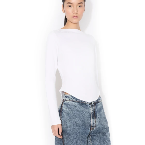 Alaia Petal Denim Pants, view 4