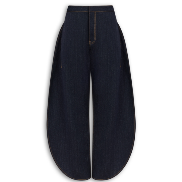 Alaïa Petal Denim Pants - ALAÏA Pants - Laser Cut Luxury - Shop at Coveti