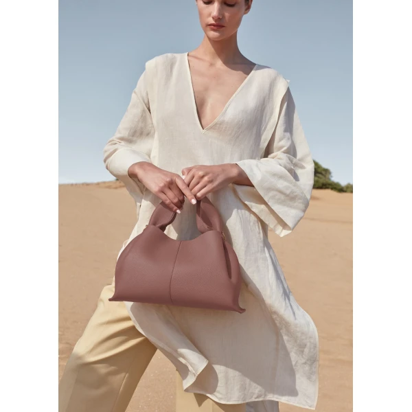Polène Numéro Neuf in Blush Numéro Neuf in Blush - Shoulder & Crossbody Bags - Parisian Luxury Leather Bag at Coveti