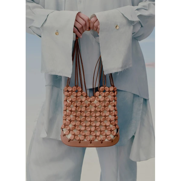Polène Solé in Salt Pink Solé in Salt Pink - Shoulder & Crossbody Bags - Parisian Luxury Leather Bag at Coveti