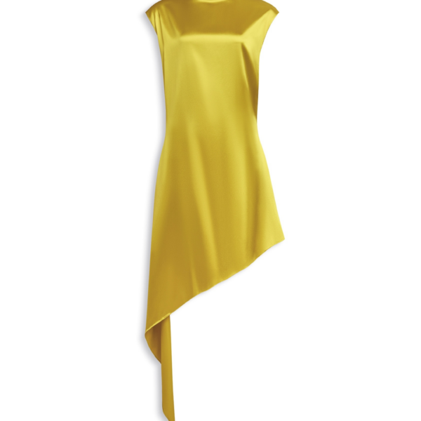 Alaïa Pointed Satin Dress - ALAÏA Dresses - Laser Cut Luxury - Shop at Coveti