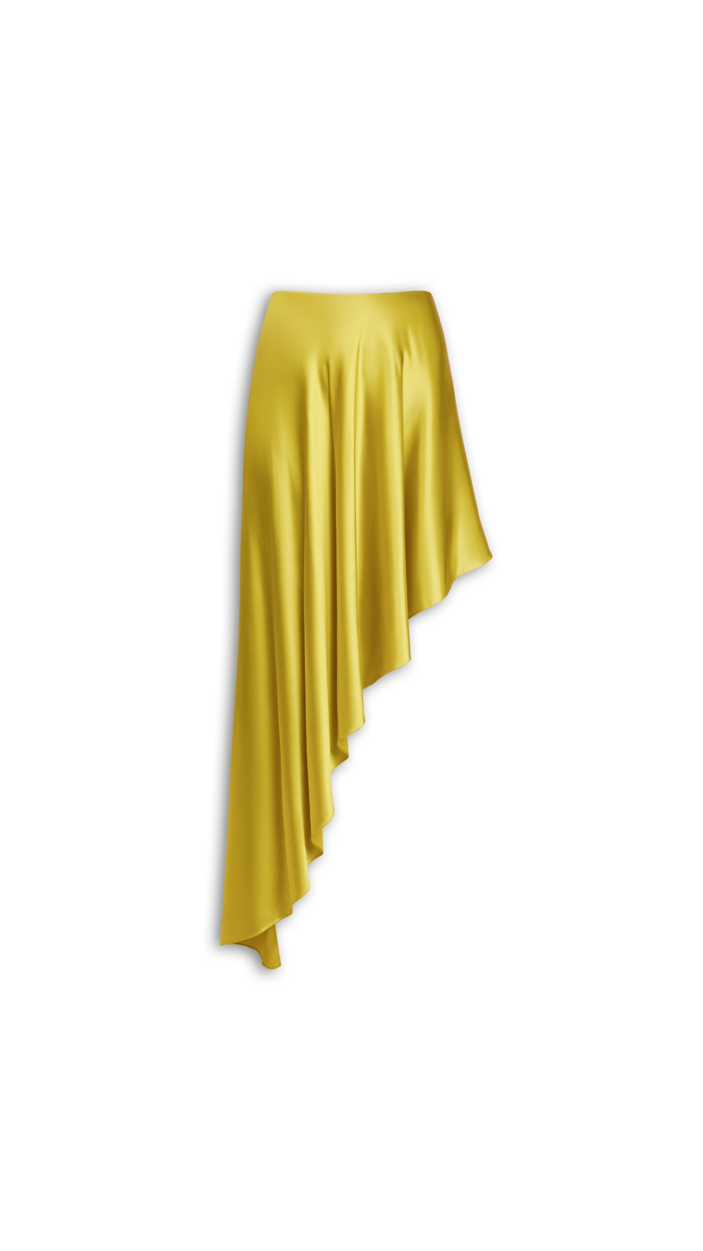 Pointed Satin Skirt