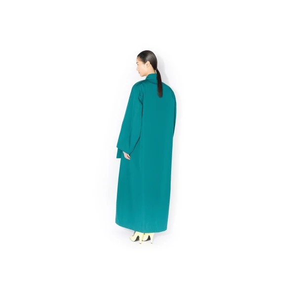 Alaia Poplin Asymmetric Robe Coat, view 3
