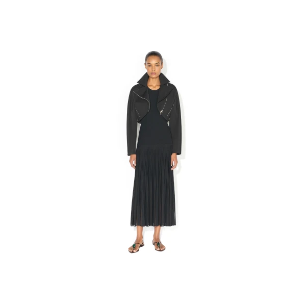 Alaia Poplin Biker Jacket, view 2