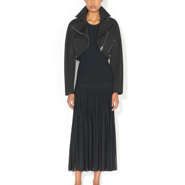 Alaïa Poplin Biker Jacket - ALAÏA Jackets - Laser Cut Luxury - Shop at Coveti