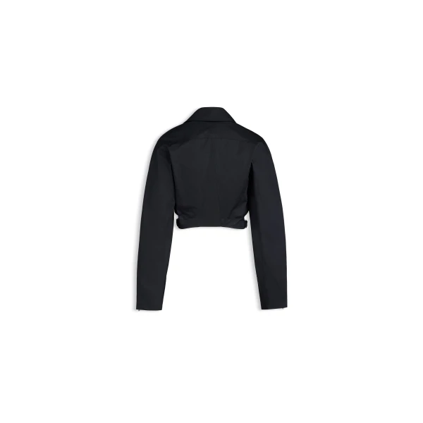 Alaia Poplin Biker Jacket, view 5