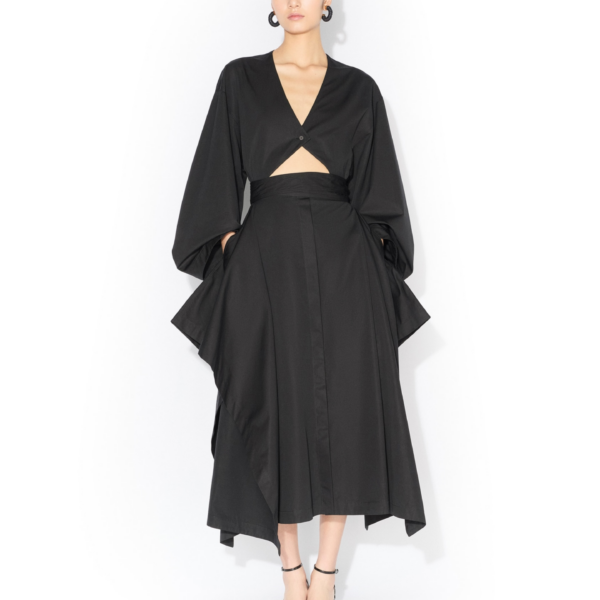 Alaïa Poplin Trench Dress - ALAÏA Coats - Laser Cut Luxury - Shop at Coveti