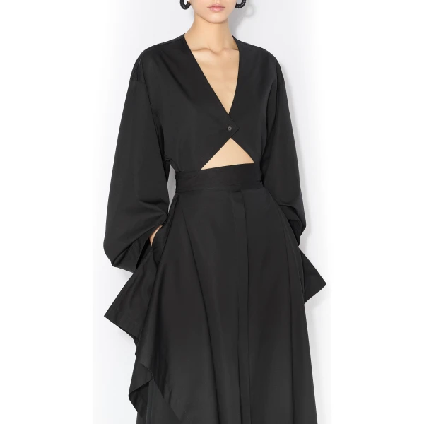 Alaia Poplin Trench Dress, view 4