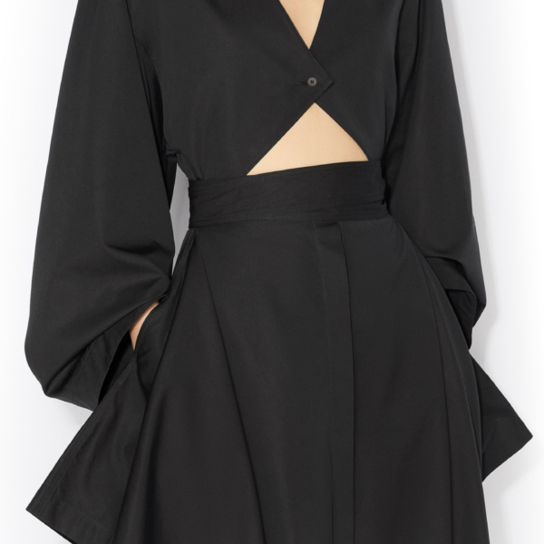 Alaïa Poplin Trench Dress - ALAÏA Coats - Laser Cut Luxury - Shop at Coveti