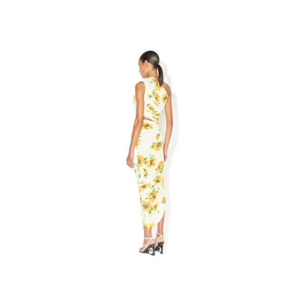 Alaia Printed Cutout Dress, view 3