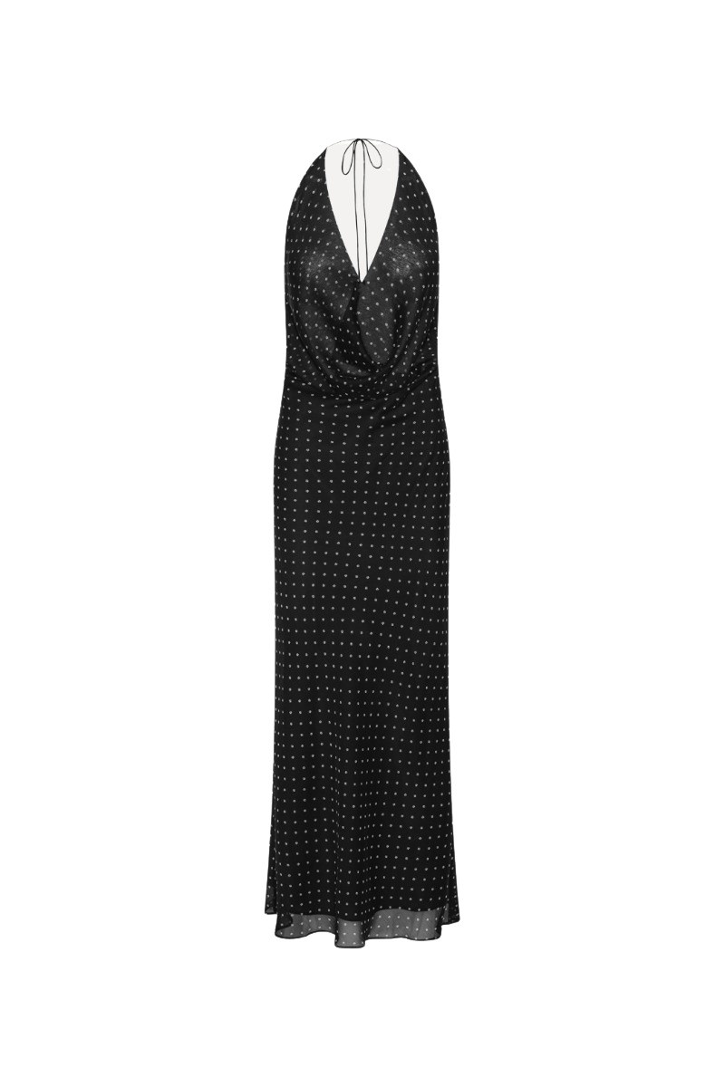 Chiffon Halterneck Black