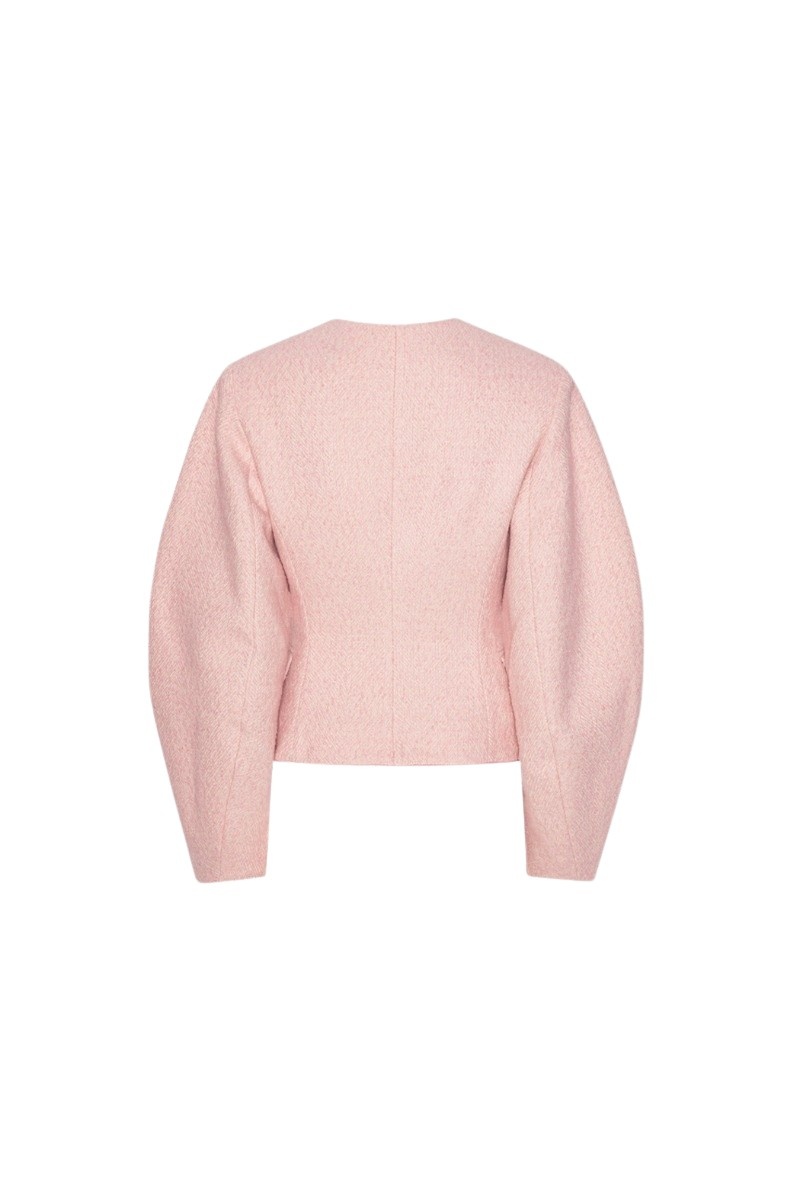 Cocoon Sleeved Jacket Pink