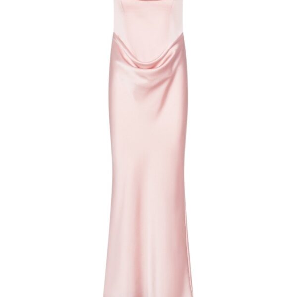 Corsage Long Dress Pink