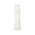 Corsage Long Dress White