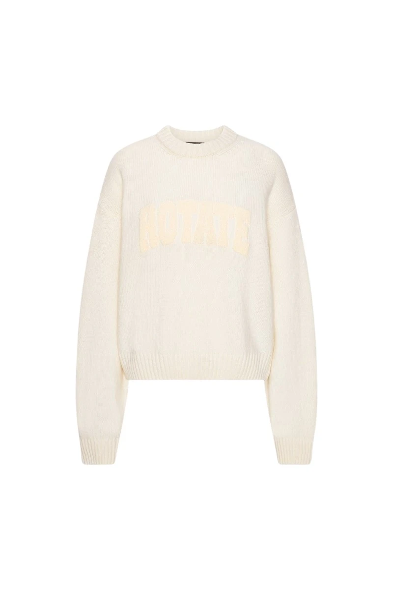 ROTATE-Birger-Christensen-Crewneck-Sweater-Creme-coveti46718_nobg Crewneck Sweater Creme