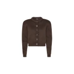 Firm Knit Cardigan Dark Brown
