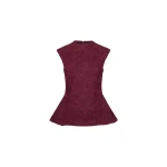 Flower Mesh Top Bordeaux