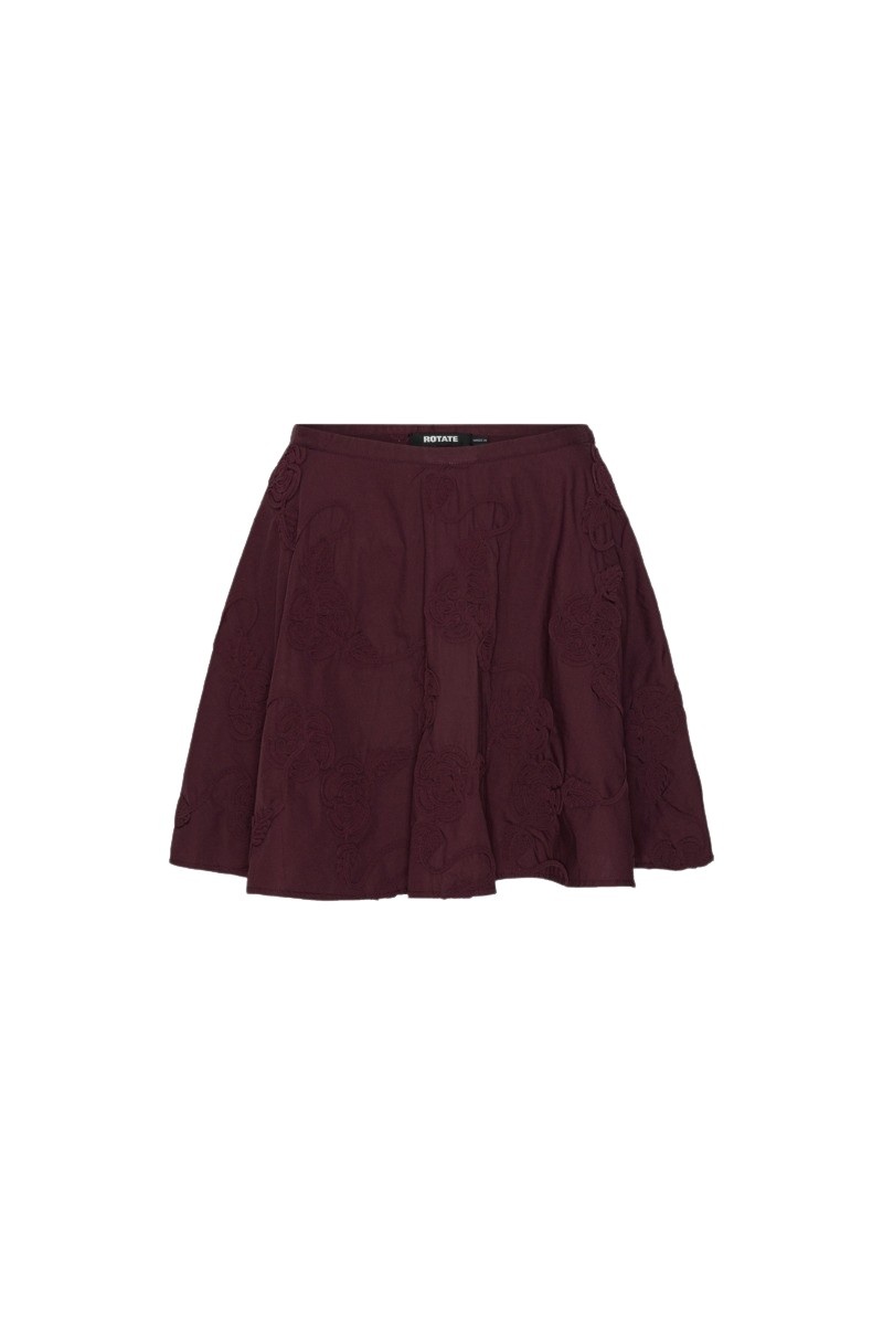 Flower Mini Skirt Bordeaux
