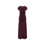 Gathered Maxi Dress Bordeaux