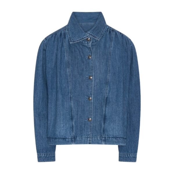 Gatherred Denim Jacket Blue