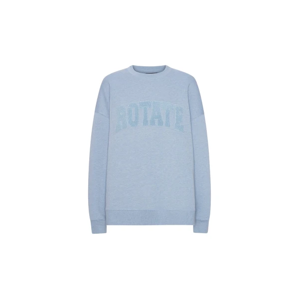 Rotate Birger Christensen Heavy Sweatshirt Crewneck Blue Top