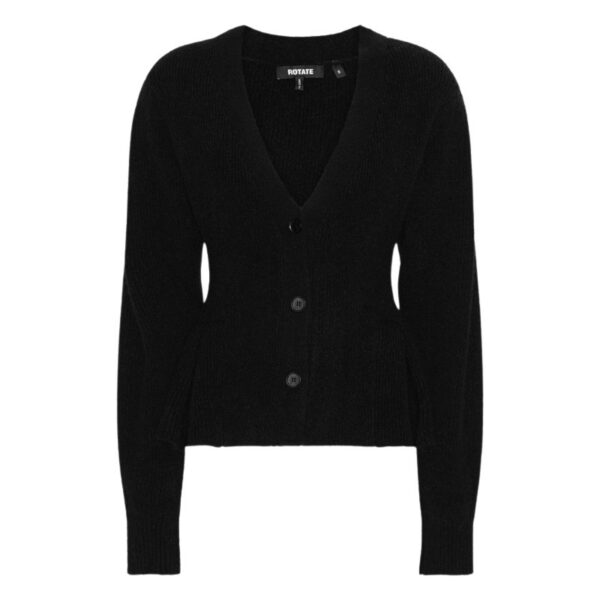 Knit Peplum Cardigan Black