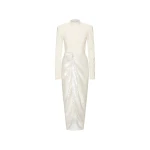 Knotted Midi Dress White