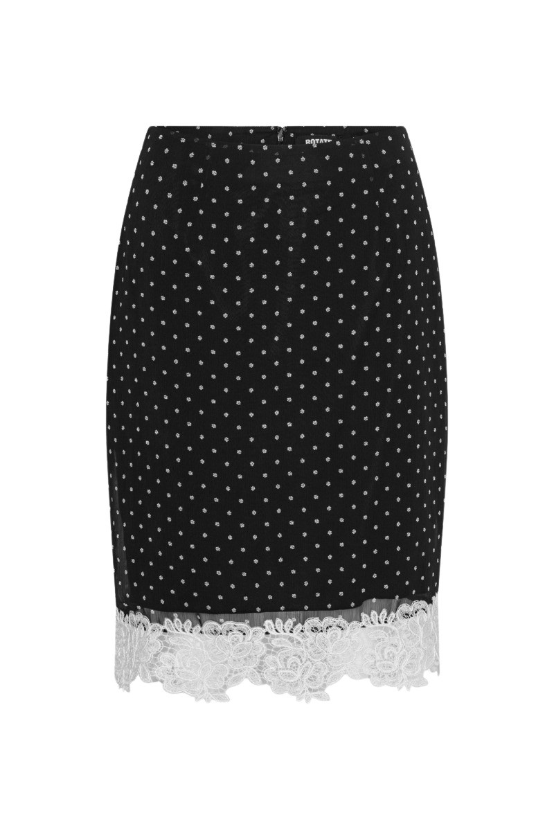Laceband Pencilskirt Black