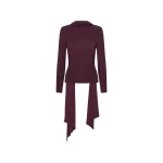 Long-sleeved Scarf Top Bordeaux