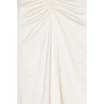 Ls Scarf Dress White